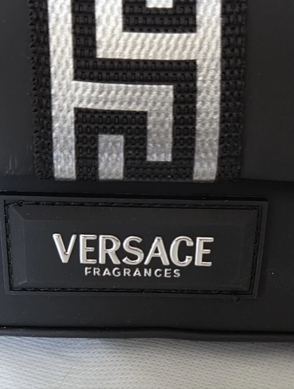 Versace Fragances Cosmetic Bag with Greca Stripe